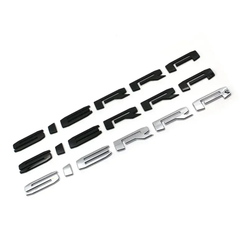 SIERRA GMC sierra 오리지널 리어 부츠 라벨 트렁크 수정 액세서리 장식 데칼 용 새 오래된 편지 로고 자동차 스티커