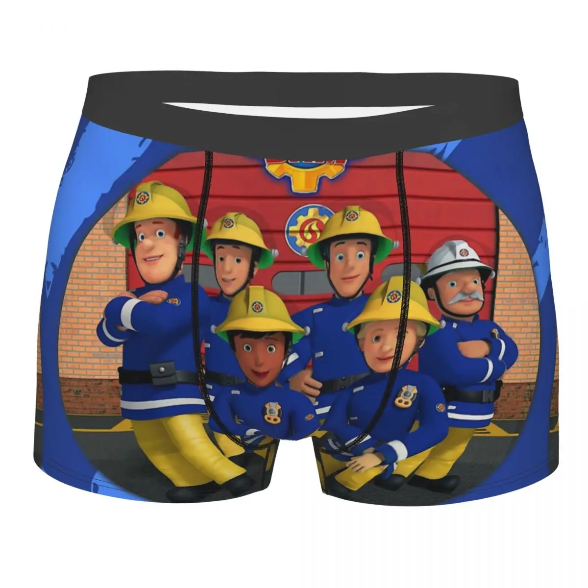 

Fireman Sam Underpants Breathbale Panties Male Underwear Print Shorts Boxer Briefs