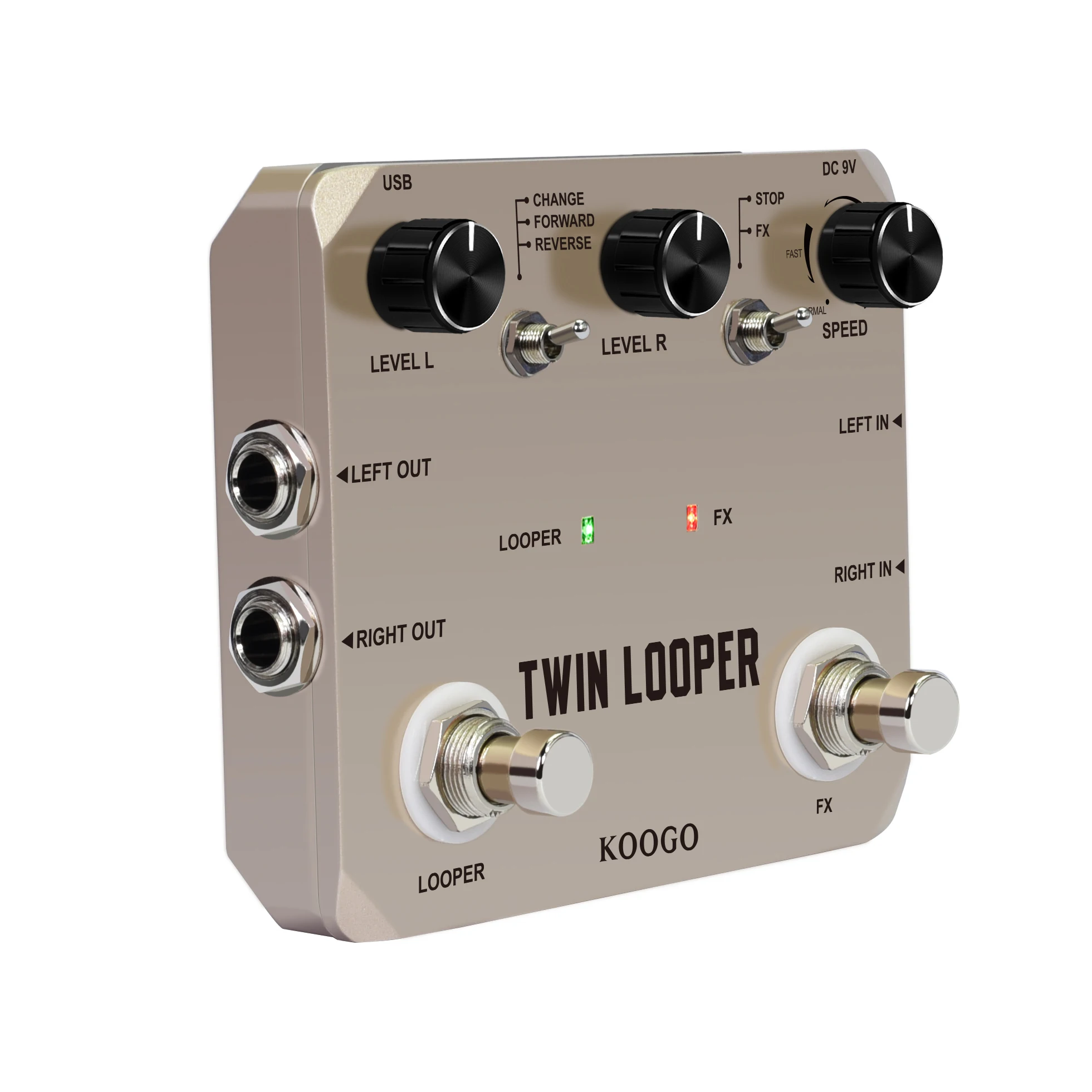 Koogo LTL-02 Twin Looper Pedal Upgrades Looper Pedals For