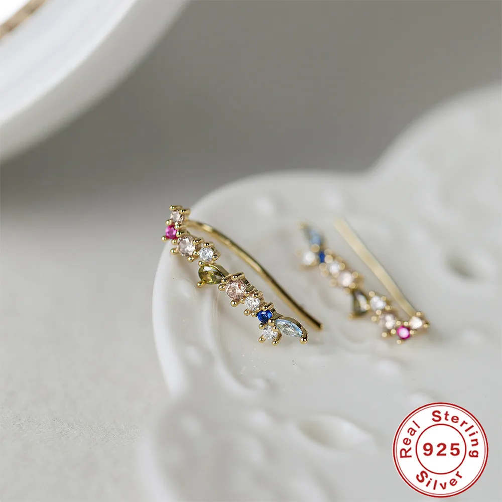 Ear Clip Earrings 925 Sterling Silver Luxury AAAAA Zircon for Women Fairy Cartilage Clip On