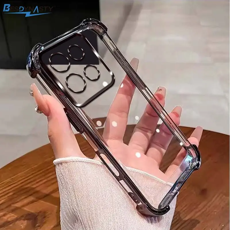 Enhanced Silicone Soft Back Cover with Four-Corner Reinforcement for Motorola Edge Series Fusion