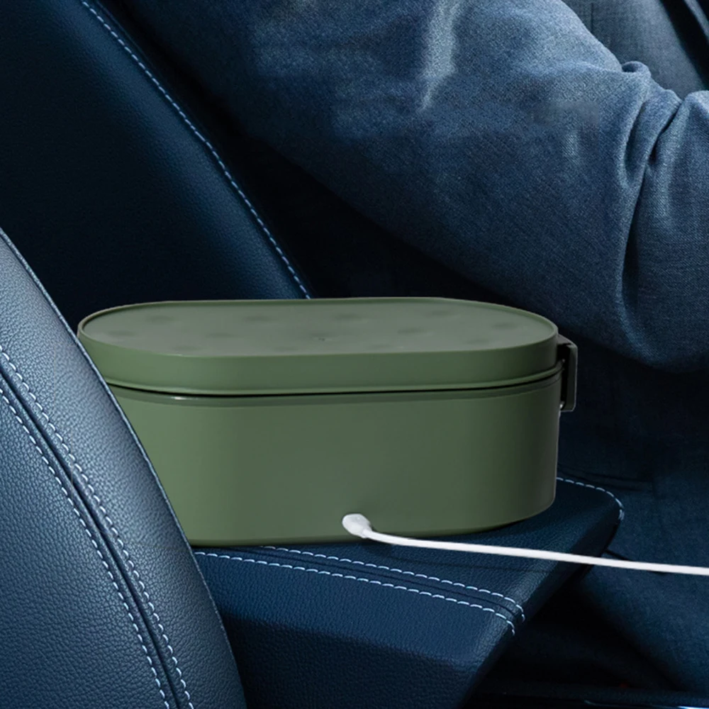 Mini lunch box, electric USB charging, food heater, water free, portable rice cooker heater, stainless steel lunch box