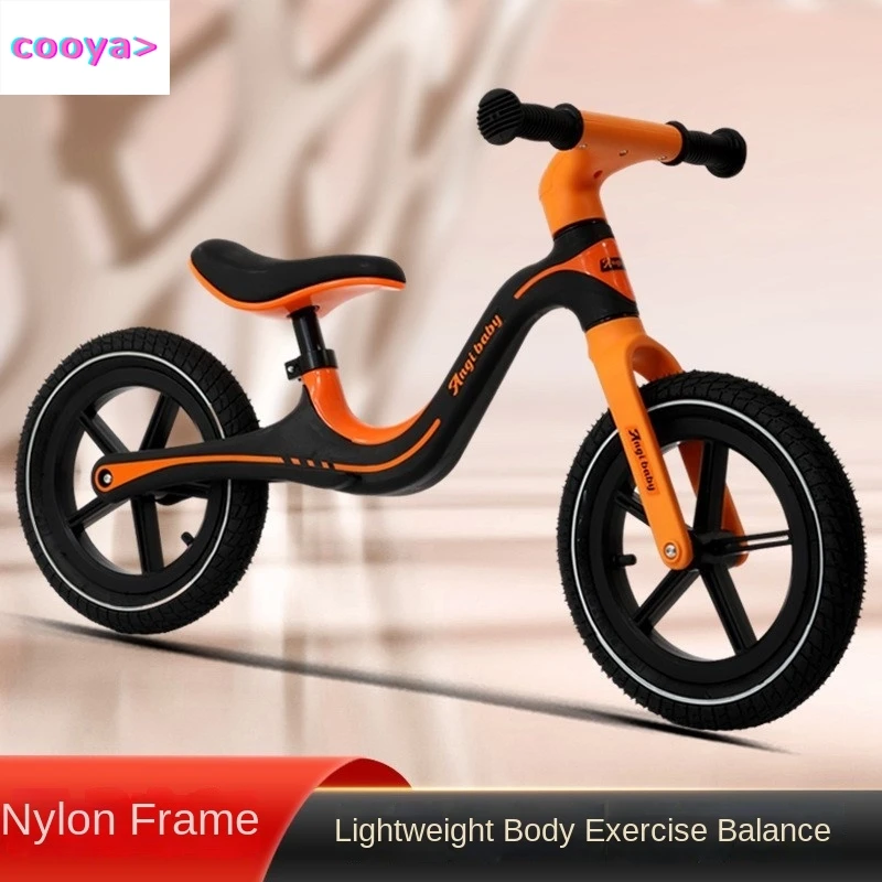 Cooya Store Children's Balance Bike 14 inch Non Pedal Bike 2-in-1 Sliding Scooter 1-3 Year Old Baby Walker Lightweight Body