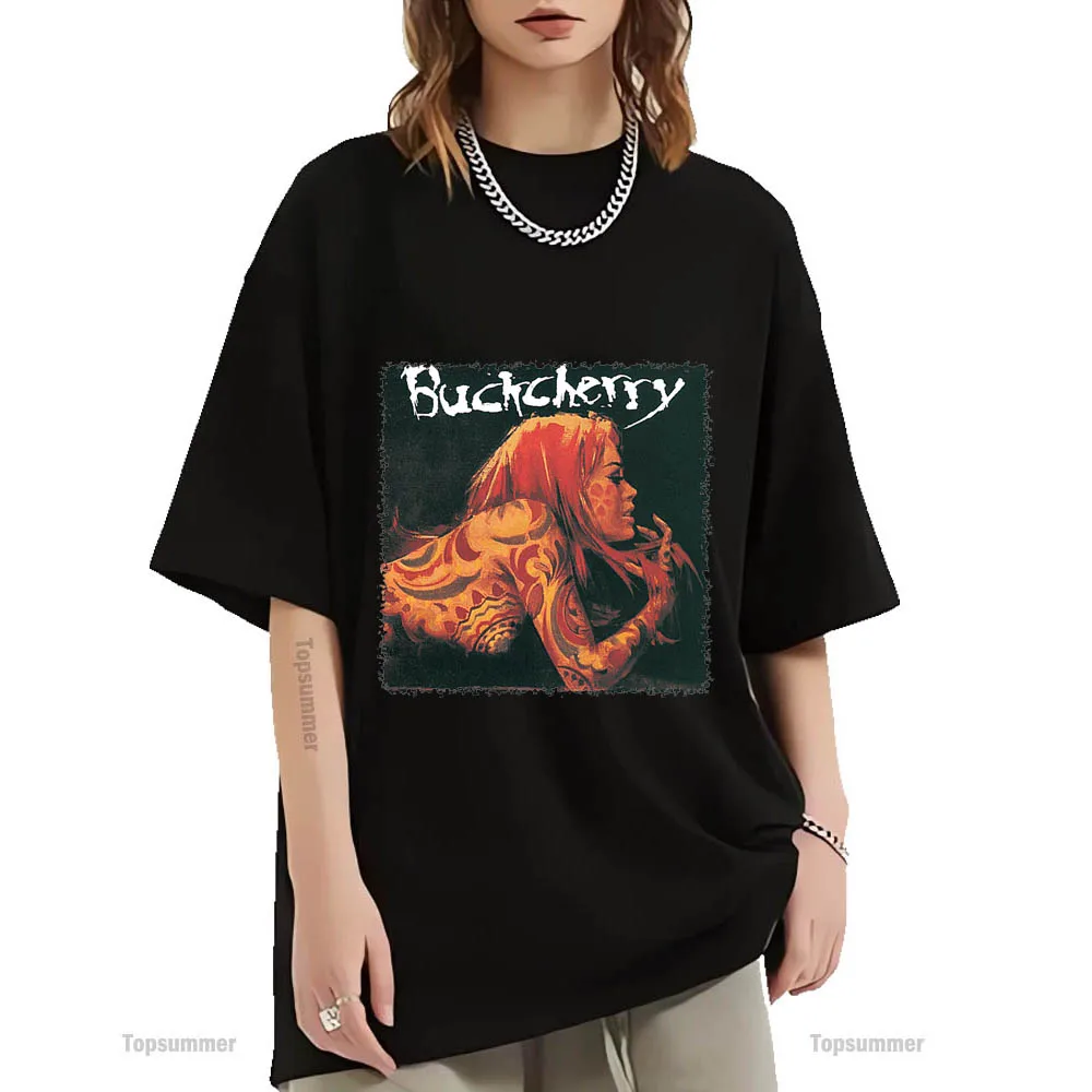 

Футболка Buckcherry с альбомом Buckcherry Tour, Мужская футболка с графическим принтом рок, Женский хлопковый топ