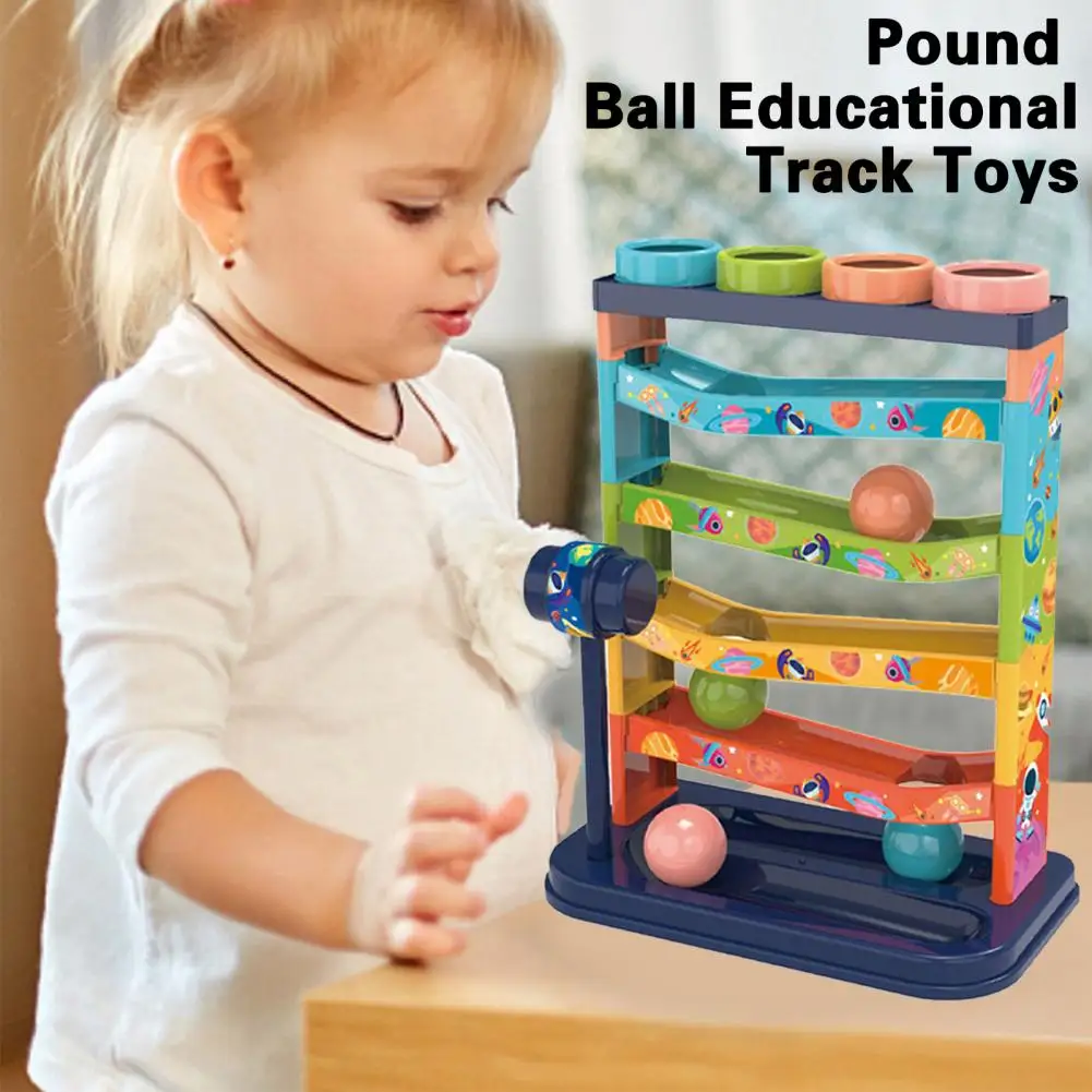 1 Set Smooth Surface Brain Game 5 Layers Pound Ball Children Knocking Toys Funny Pound Ball Brain Game Toddler Toys