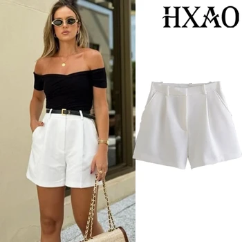 Women High Waist Pleated Shorts 1