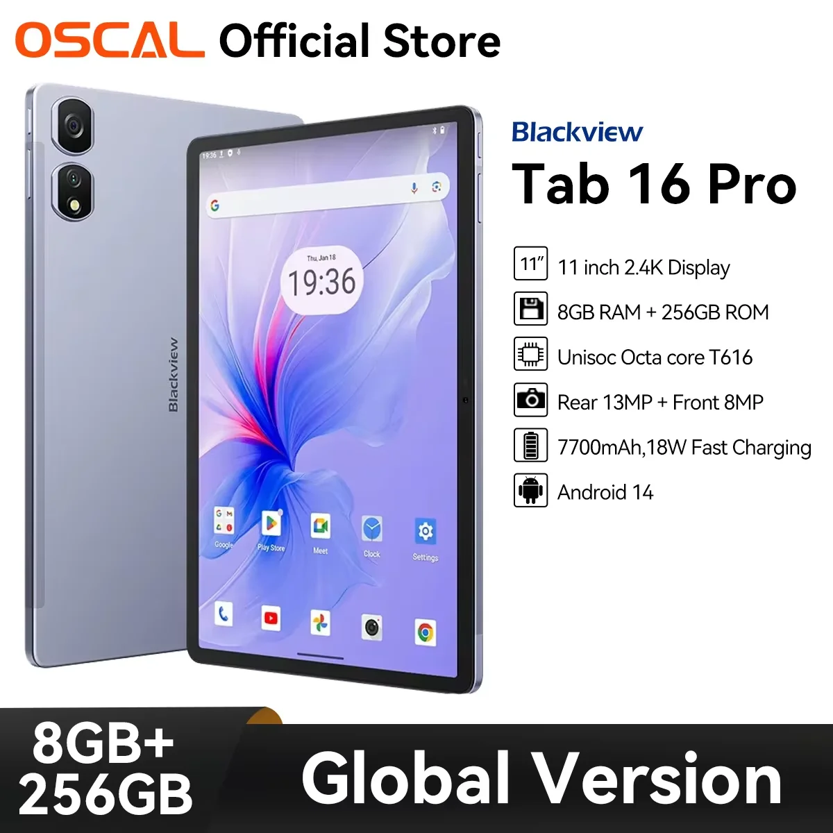 タブレットPCt616オクタコア,24GB, 8 GB RAM, 256GB ROM