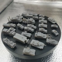 1Set 1/350 Scale Uncolored Military Vehicle Model Kit Miniature Static Classic Tank Toys for for Practicing Painting DIY Hobby 1