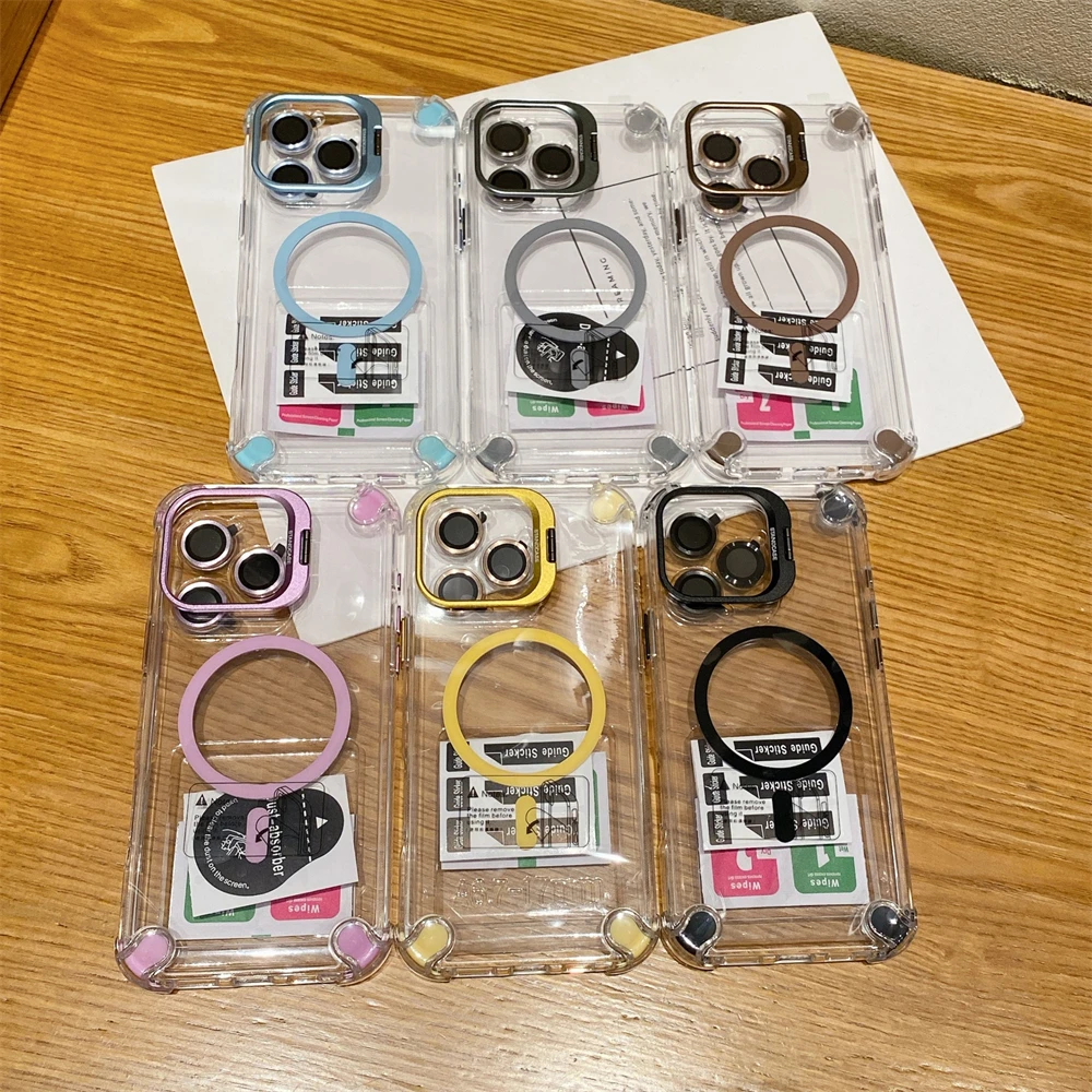 รูปสินค้า เคสแม่เหล็กสุดหรู Magsafe สำหรับ iPhone 17/16/15/14/13/12 Pro Max Plus 17Air พร้อมเลนส์ป้องกัน
