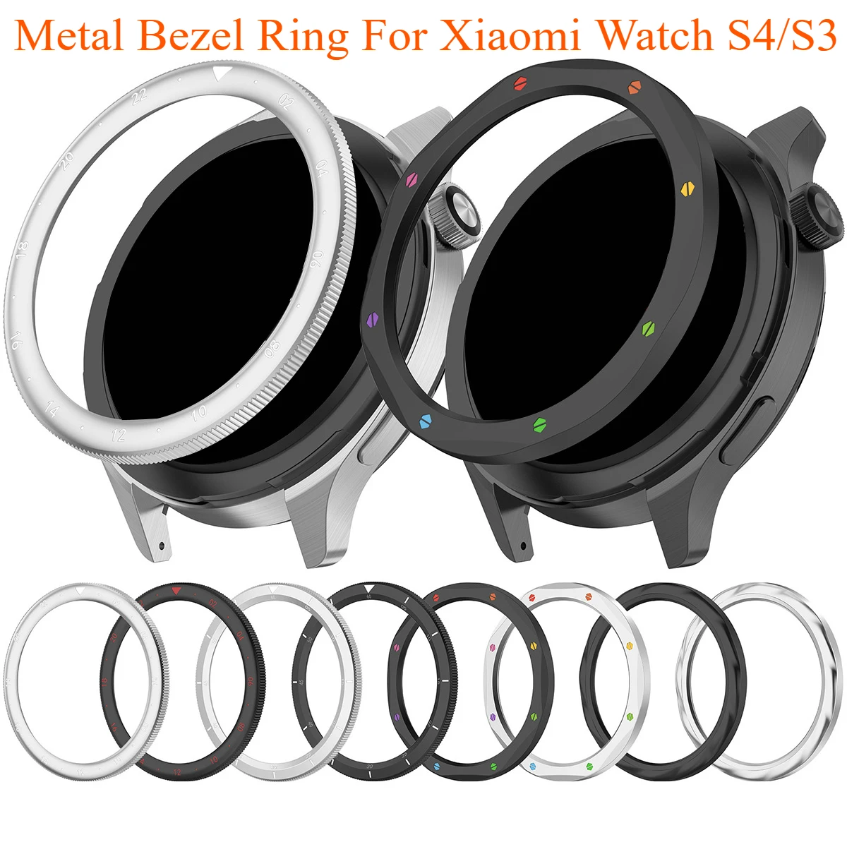Sleek Metal Bezel Ring with Tempered Glass Protective Film