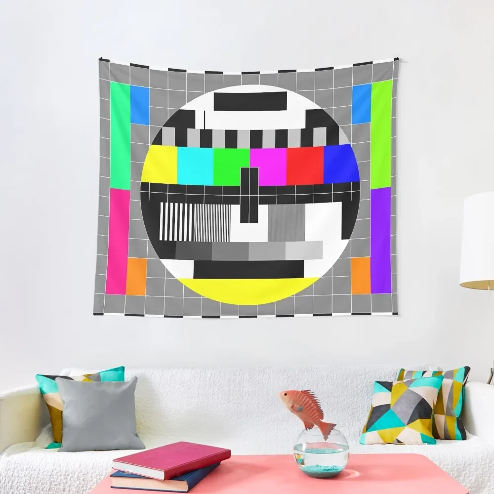 

PAL TV Test Card Tapestry Outdoor Decor Cute Room Things Decor For Bedroom Room Decorations Aesthetic Tapestry