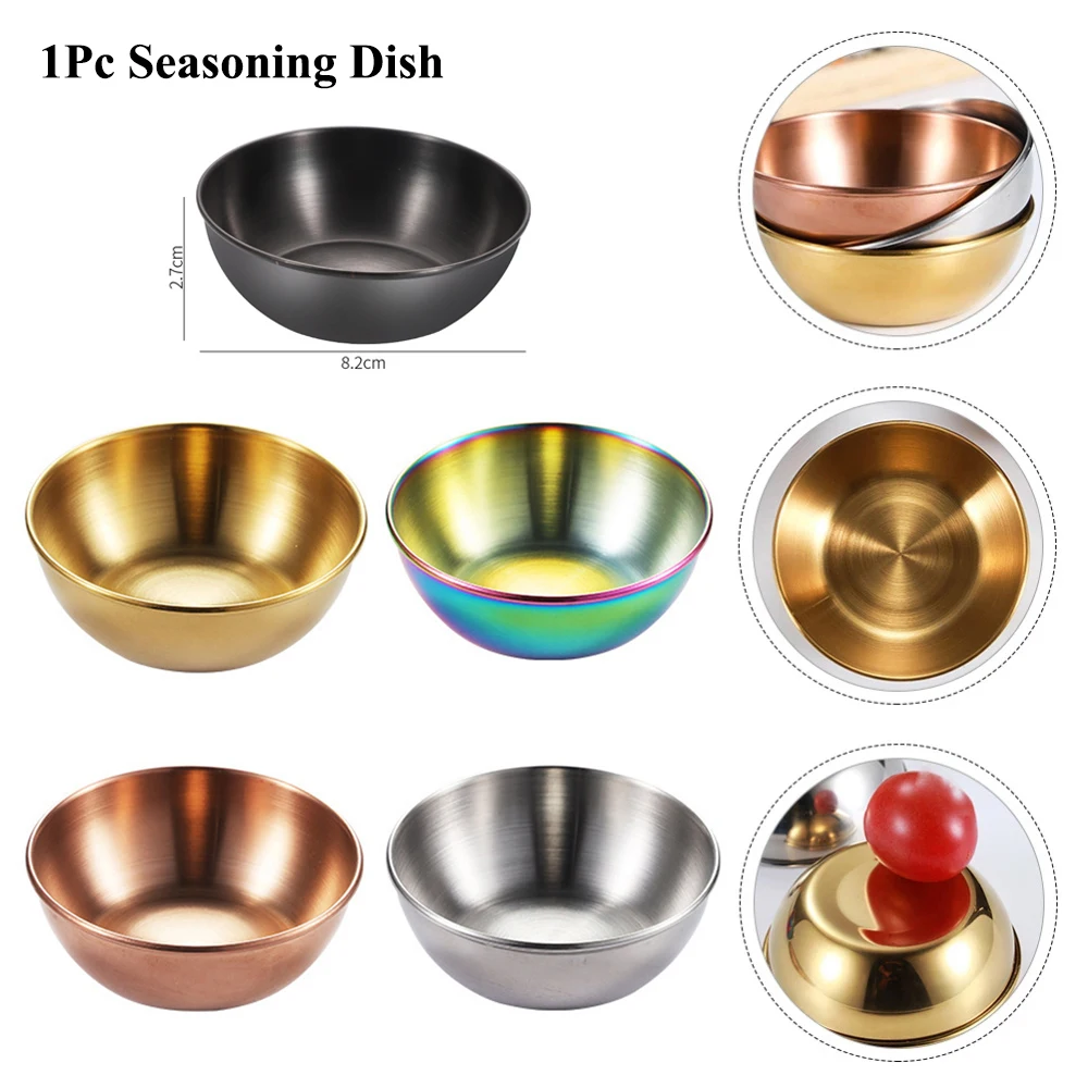 1Pc Mini Stainless Steel Hot Pot Dipping Bowl Small Sauce Cup Restaurant  Seasoning Dish Saucer Appetizer Plates Sauce Container - AliExpress