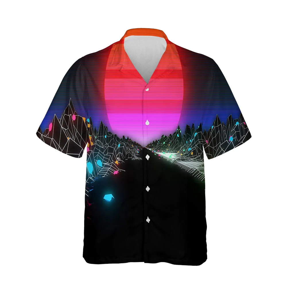 

Jumeast New 3D Summer Cyberpunk Clothes Men Shirt Mens Hawaiian Shirt Short Sleeve Fashion Breathable Streetwear Casual Blouses