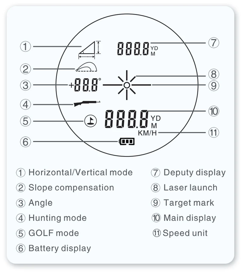 golf rangefinder para fora da porta velocidade medidor de distância a laser