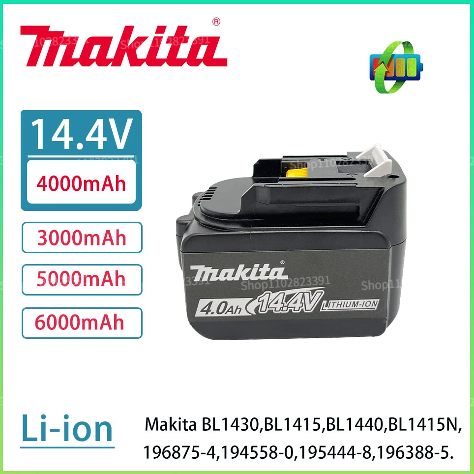 

Аккумуляторная литий-ионная батарея Makita, 14,4 В, 196875 Ач, 194558 Ач, для BL1430, BL1415, BL1440, 195444-4,-0,-8