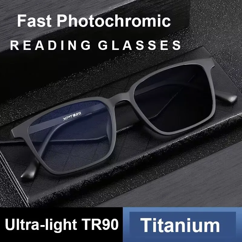 

Ultralight Rubber Titanium Photochromic Reading Glasses Men Women Computer Glasses For Women Prescription Eyeglasses Frame 1.0-4