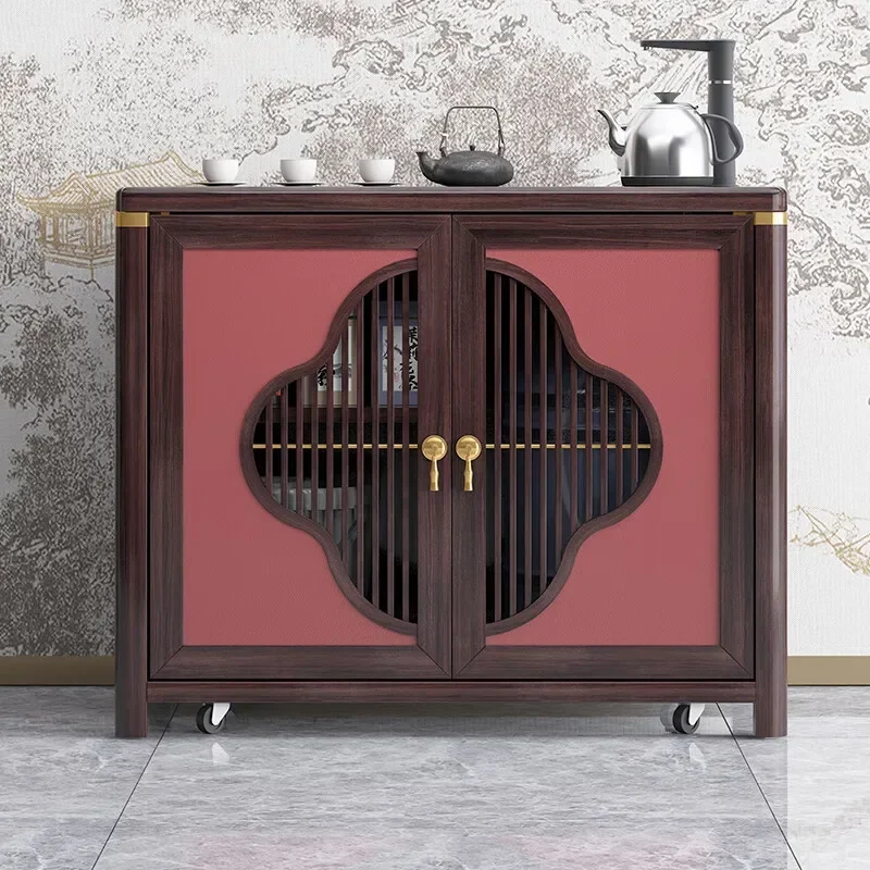 

Wood Living Roomea Kettle Integrated Side Cabinet Sideboard Table Purple Gold Ebony