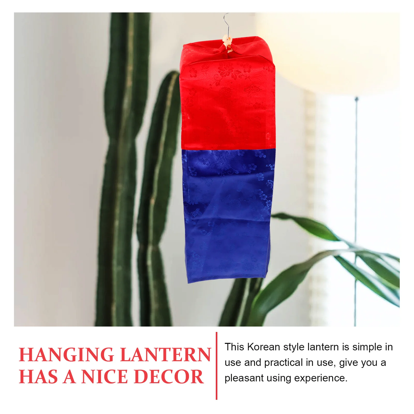 Red Korean Lantern Decoration Hanging Lantern Traditional Korean Lanterns Fabric Decorative Lanterns Indoor Outdoor 4