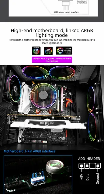 Gamemax Abyss TR Full Tower Gaming Case With Infinity ARGB Light 3Pin Rgb  Header V1.7 ARGB Controller Hub For Desktop Computer - AliExpress