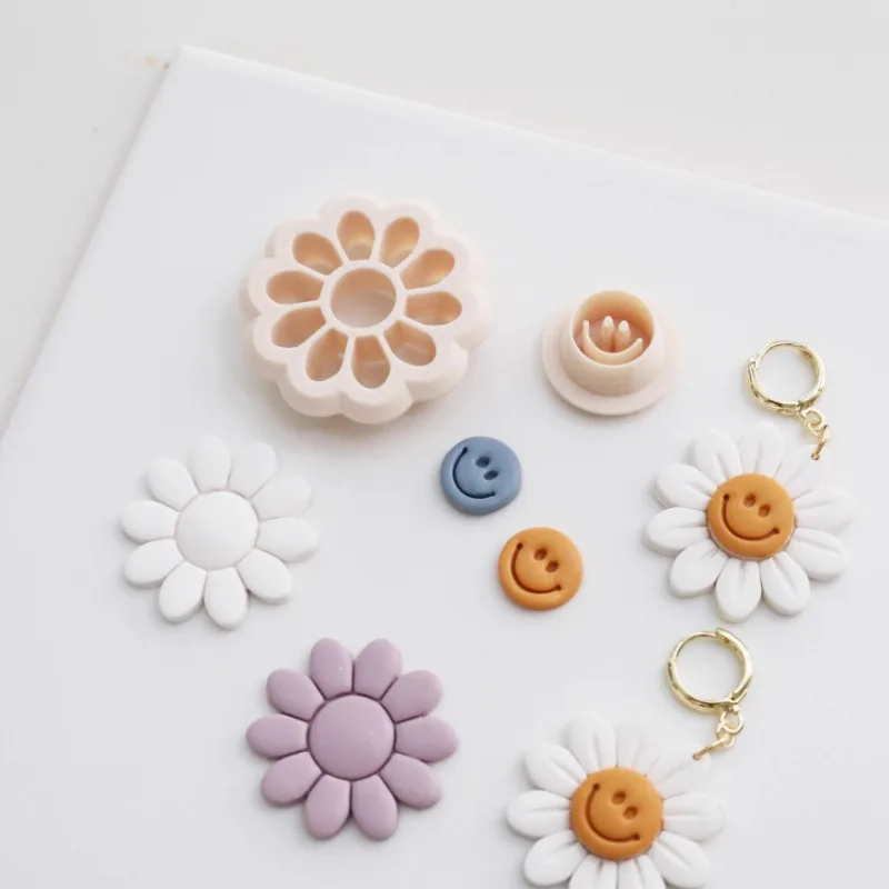 Flower Earrings Shaped Polymer Clay Cutter DIY Handmade Rings/necklaces Polymer Clay Mold Jewelry Modeling Pottery Tools polymer clay tools pottery tools clay sculpting tools pottery sculpting tools clay craft tool