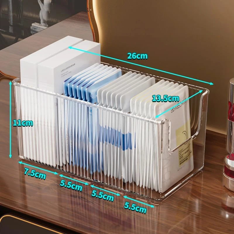 Clear Acrylic Storage Box - Stylish Organizer for Makeup, Vanity, Bathroom, or Kitchen Essentials
