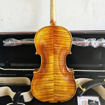 40 years European spruce Italian retro Oil Varnish Handmade Violin 4/4 Stradivarius yellow Professional violino with case