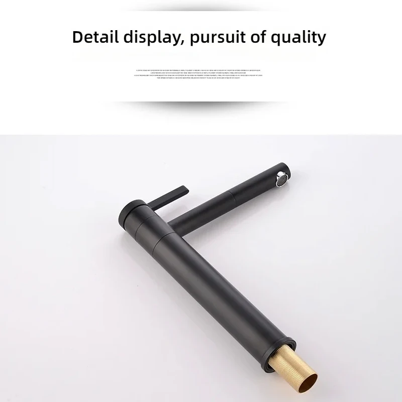 Bathroom Stainless Steel Basin Sink Faucet Cold and Hot Water Tap 360° Swivel Single Handle Household Washbasin Spout