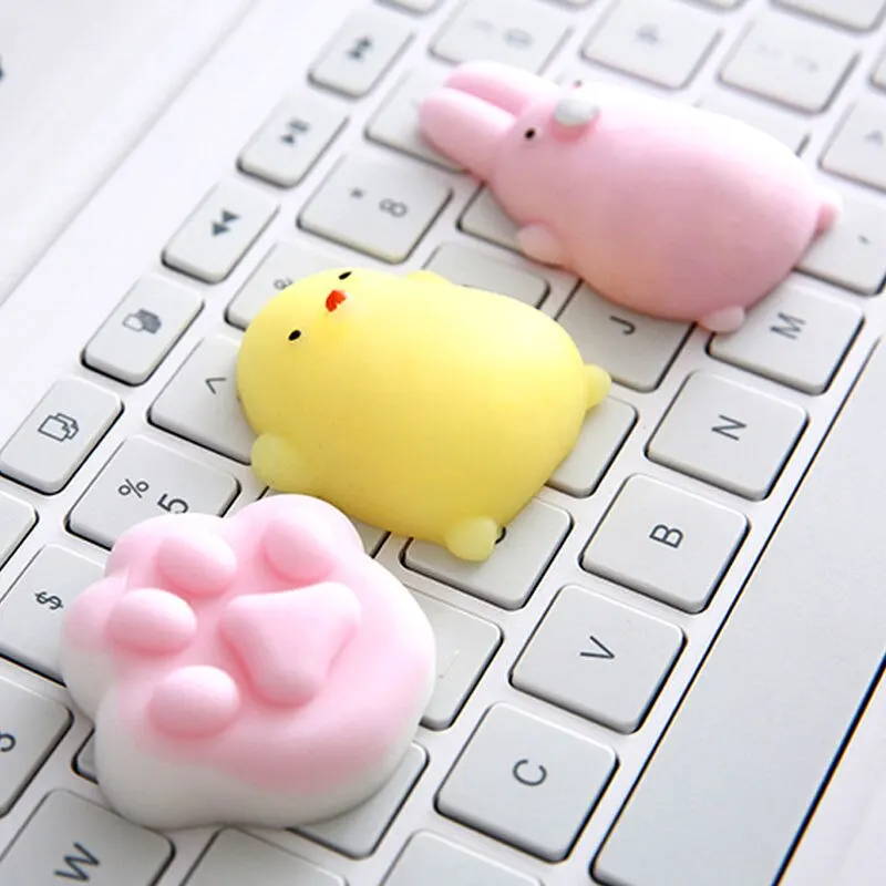 10 Pcs Random Release Pressure Toy Animals Space Earth Zoo Rabbit Papa Dog Style Parent Child Puzzle Interactive Toys