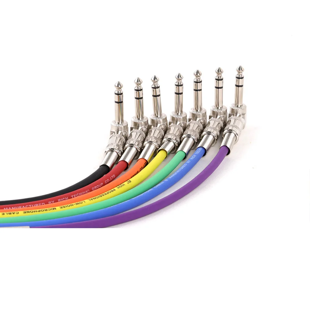 ギターオーディオケーブル ギターケーブル 6.5 に 6.5 オス - オスエルボーオーディオケーブル電子ギターベースなど用 (Co オーディオライン ギター  パッチ ケーブル 6.5mm/6.35mm モノラル楽器オーディオ ケーブル ギター ミキサー アンプ用 手作り 6.35MM モノラル オス ... ギターオーディオケーブル ギターケーブルジャック6.5mmから6.5mm 1/4インチモノラルパッチコード、アコースティックギターな