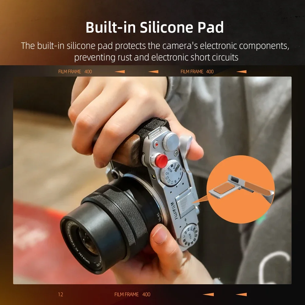 Flymile X-M5 Thumb Grip Aluminum Alloy for FUJIFILM X-M5 Camera Hot Shoe Rest Support Holder