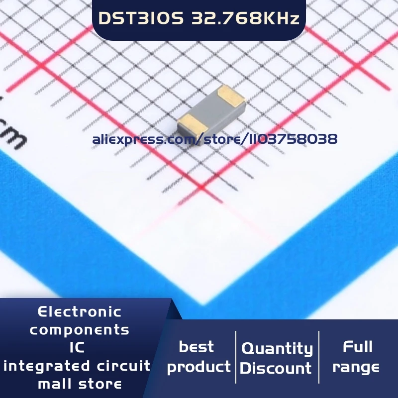 50개/묶음 DST310S 32.768KHZ 12.5PF 20ppm 3215 2P 크리스탈 발진기 공진기 2-SMD 재고 있음
