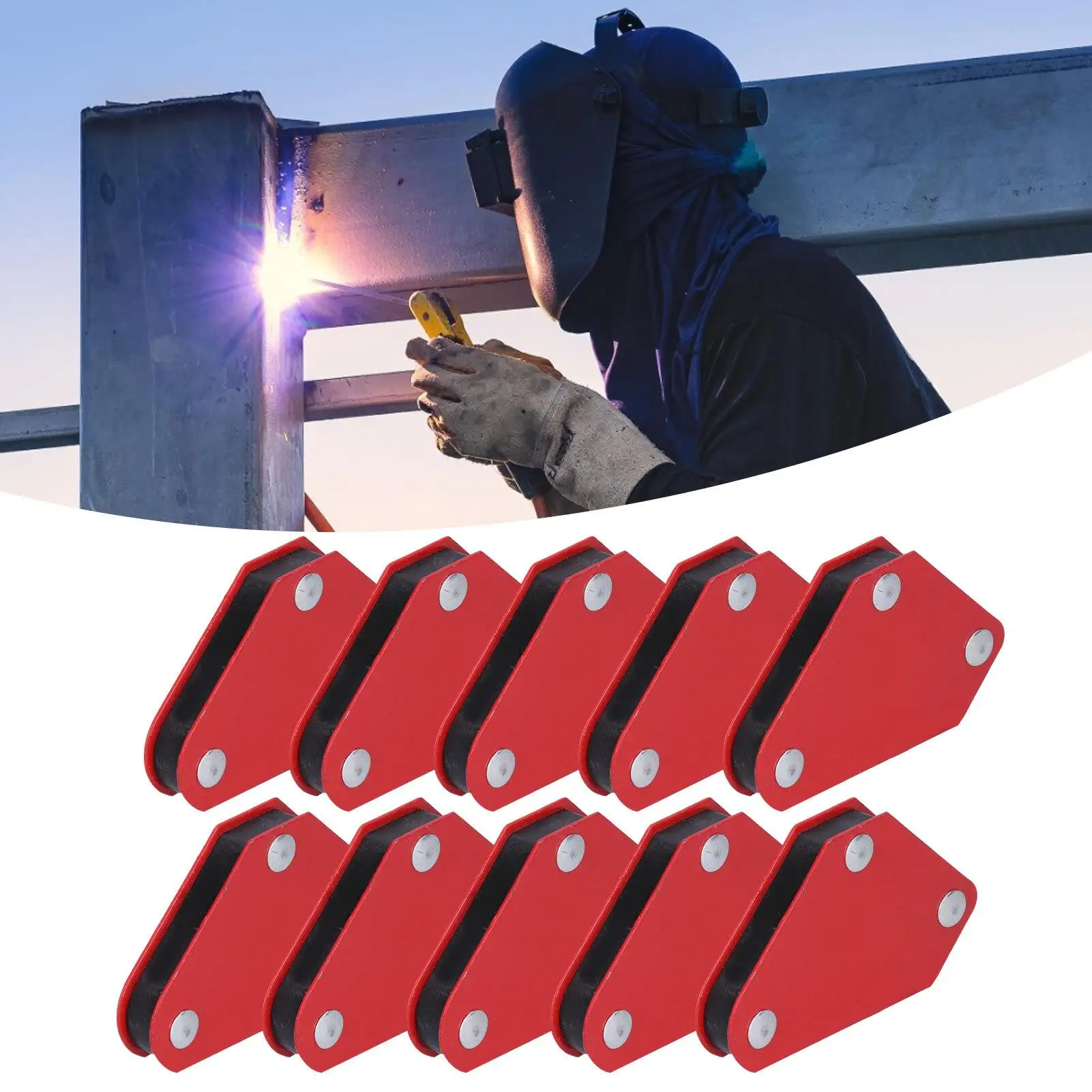 10Pcs Multi-Angle Welding Magnet Set-45&deg;, 90&deg;, 135&deg; Magnetic Holders for Soldering & Workshop Tools
