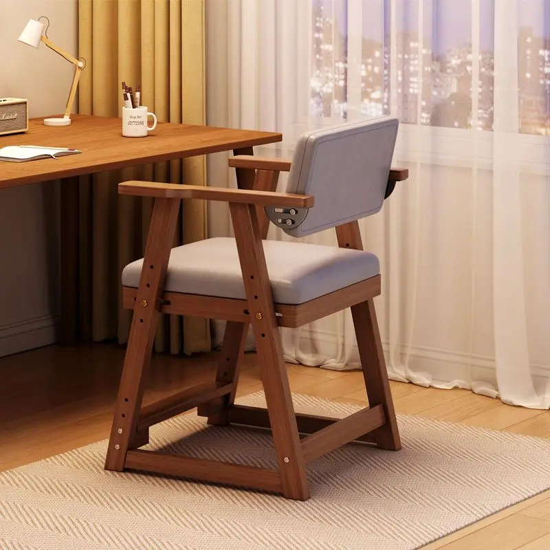 Children\'s Study Chair Can Lift The Solid Wood Chair Home Can Sit Dining Chair Students Special Writing Soft Package Stools