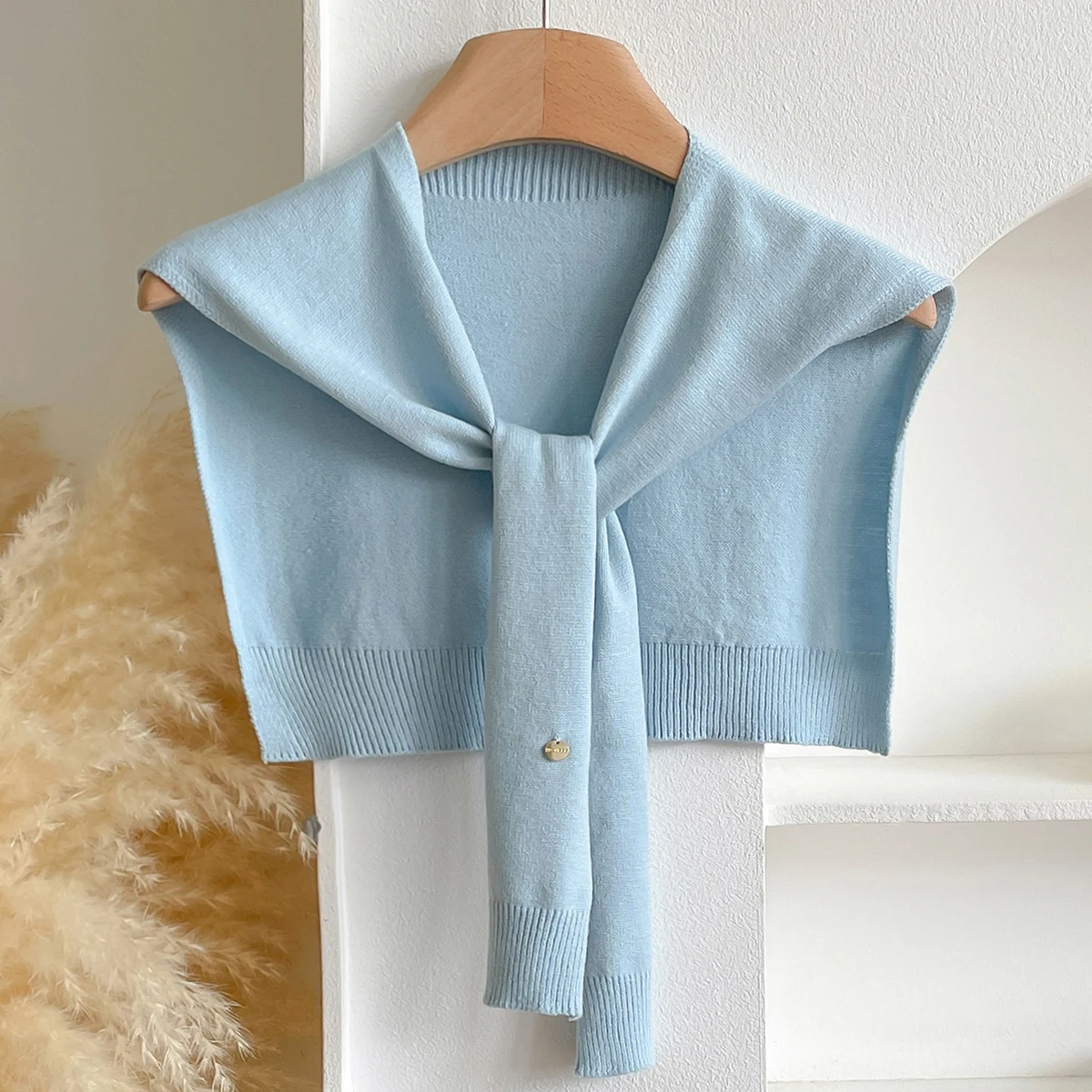 Women Latest Design Korean Style Knitted Shawl Summer Solid Sunscreen Pashmina Scarves Lady Wraps Bandana Spring Girl Soft Scarf