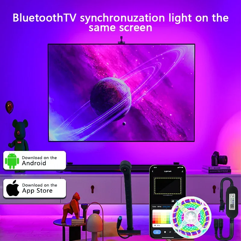 

TV Same Screen Atmosphere Light Intelligent Synchronous Light Linkage Flowing Light and Colorful Intelligent Strip