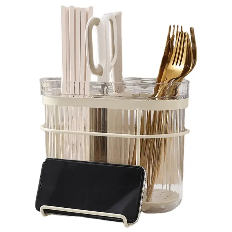 

Kitchen Utensils Storage Durable Chopsticks Cage With Bottom Drawer Solid Utensil Organizer With High Capacity Kitchen accessory
