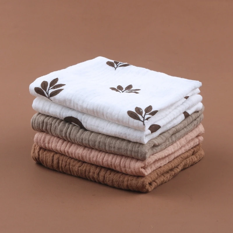 5PCS Baby Towel Toddlers Cotton Burp Cloth Multi-Use Wash Cloth Face Towel High Absorb Teething Sweat Absorb bath towel cotton towel baby towel square towel