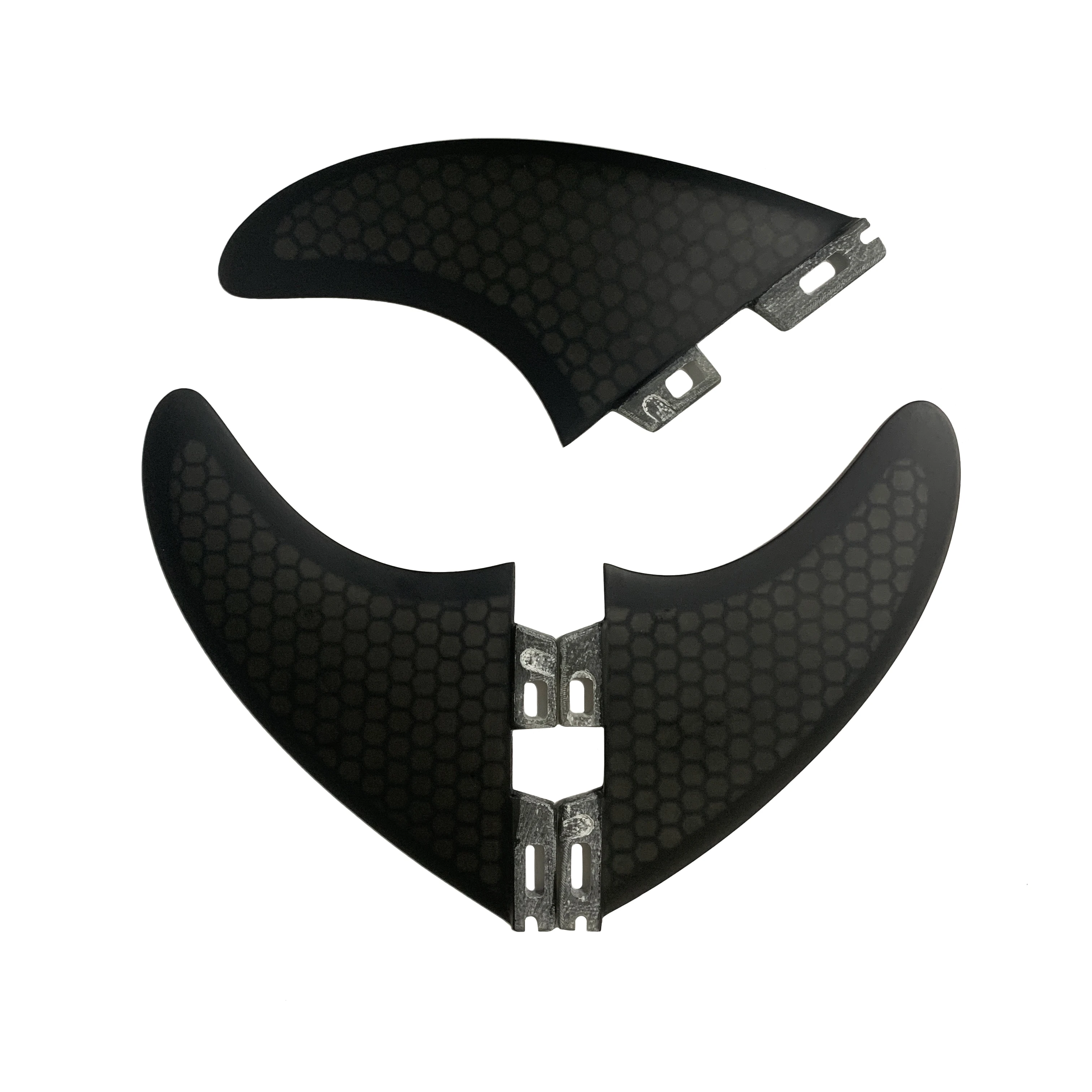 RISECE FCS2 AM2 Honeycomb Surfboard Fins Dual Tab Hexa Core Thruster Fin Set 3PCS 4