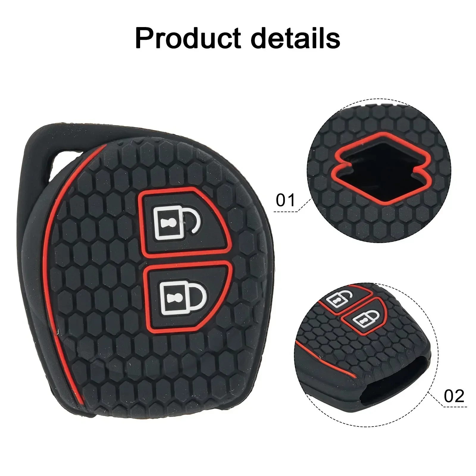Durable 2-Button Remote Key Cover Case