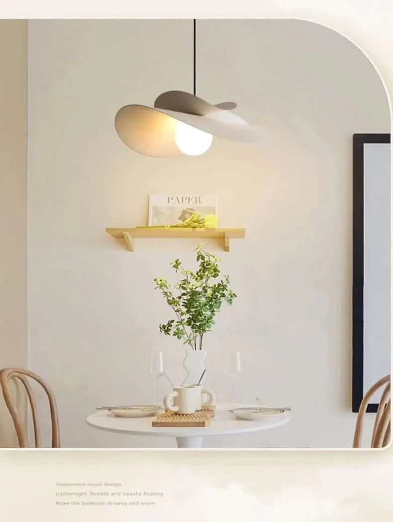 Suspension en fer blanc LED nordique 3