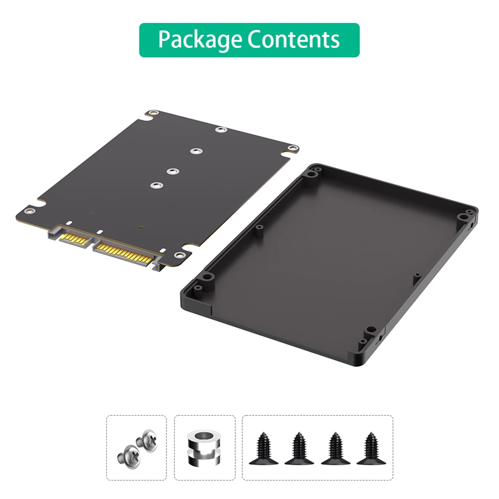 M.2 NGFF B Key To 2.5inch SATA SSD Enclosure 6Gbps Hard Disk Case Enclosure M.2 NGFF SSD To 2.5 Inch SATA III Adapter for Laptop