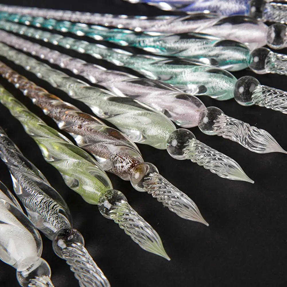 Colorful Dip Pen Painting Dip Pen Elegant Glass for Calligraphy Painting with Smooth Lines Beautiful Color Effects Easy
