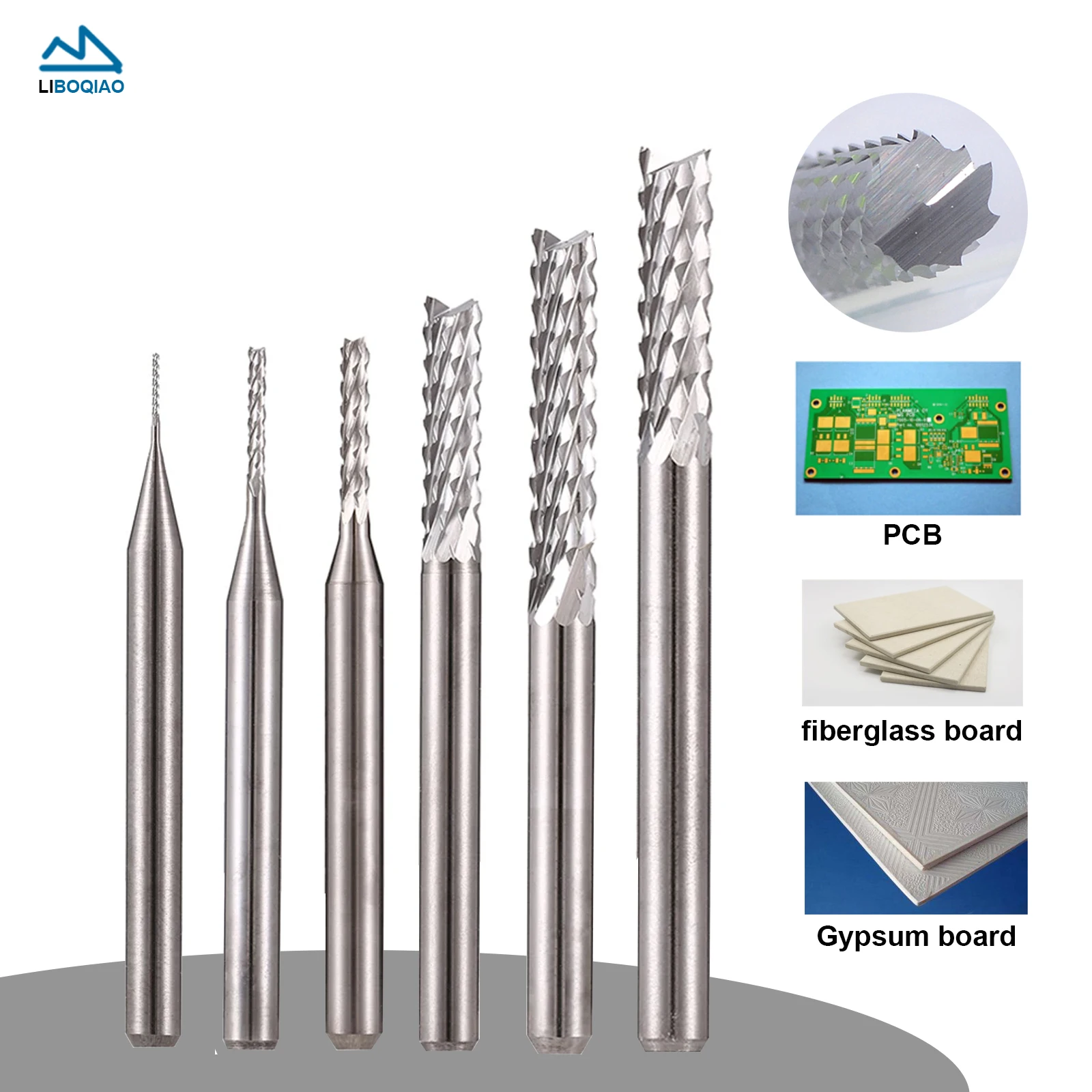 10x 1.3 Mm CNC/PCB Tungstène Fraise En Carbure Gravure Bits 1/8" Tige