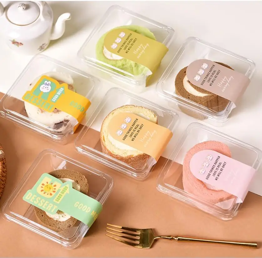 50Pcs Transparent Square Cake Packaging Boxes, Swiss Dessert Mousse Containers, Clear P... - SKU TCPB1619 - UGI Packaging