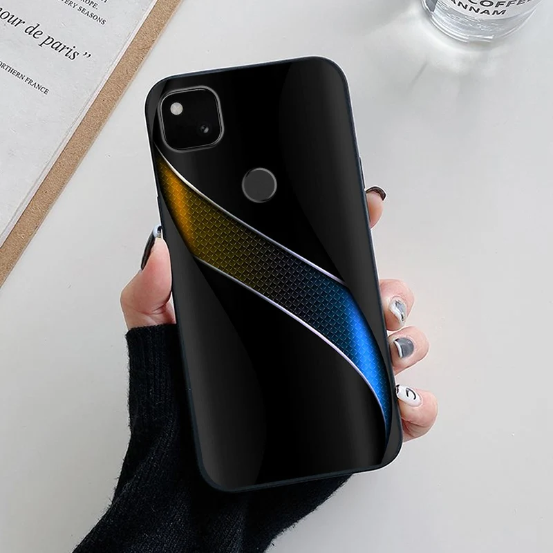 Floral Black Soft TPU Silicone Phone Case Cover