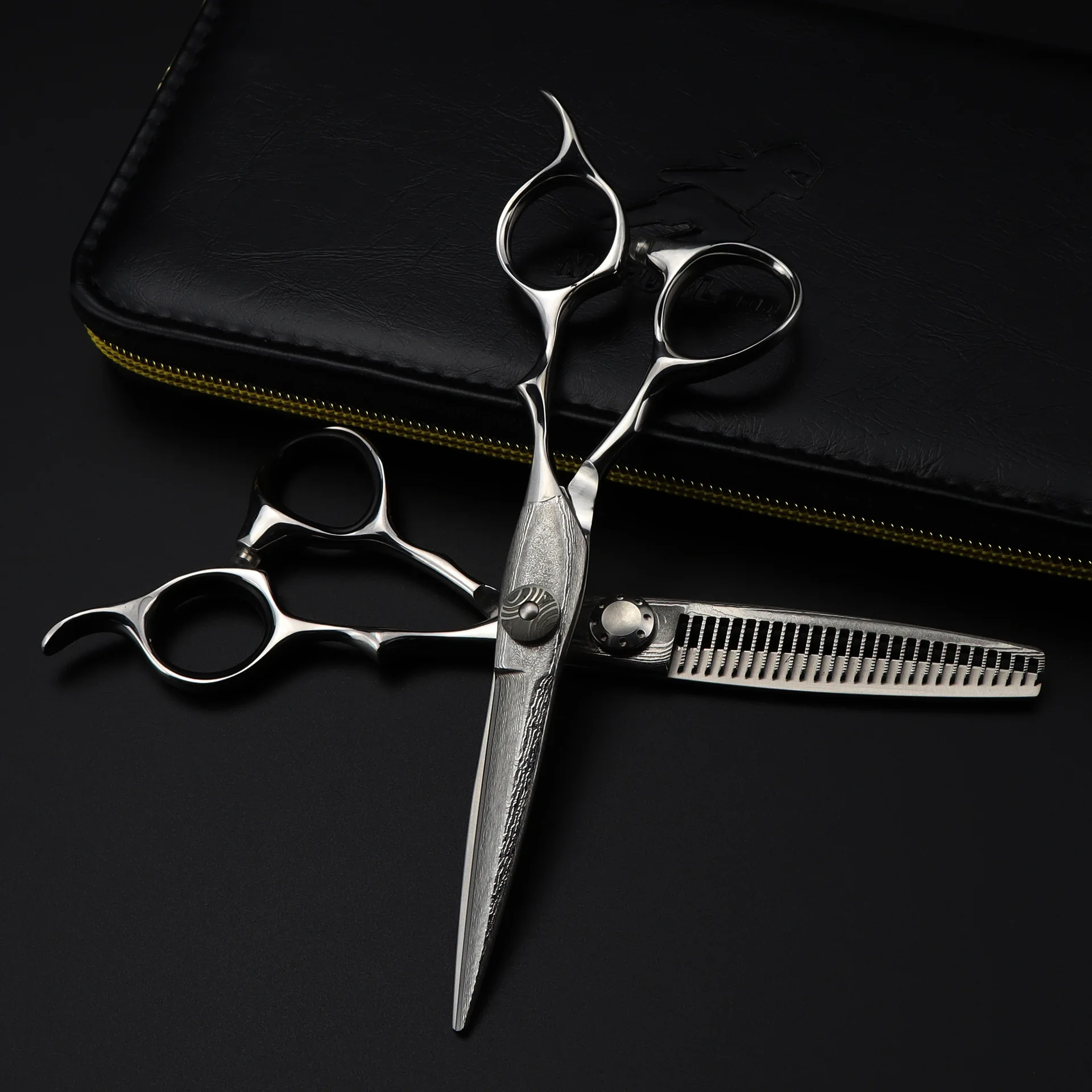 

High Quality 6.0-Inch Multi-Layer Steel Professional Hairdressing Scissors Hair Scissors Straight Snips Fringe Thinning Scissors