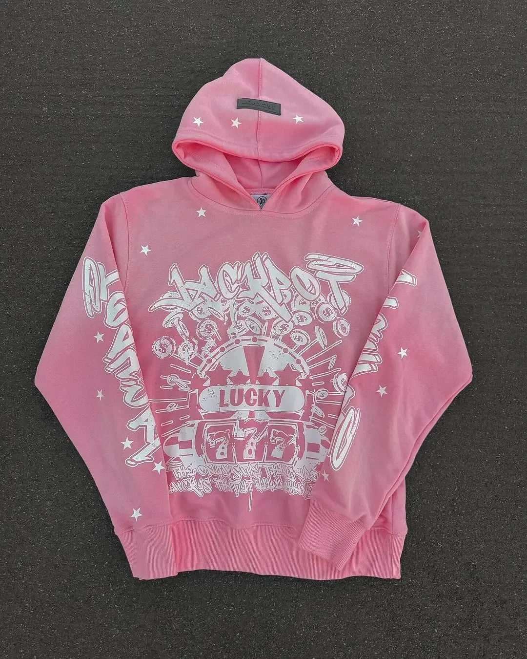 Y2K New Gothic Printed Hoodie Retro Two-piece Set Men's and Women's Trend Clothing Hip-Hop Cotton Punk Casual Low-Waist Pants 2