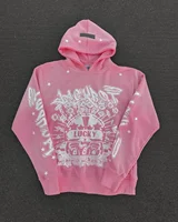 Y2K New Gothic Printed Hoodie Retro Two-piece Set Men's and Women's Trend Clothing Hip-Hop Cotton Punk Casual Low-Waist Pants 2