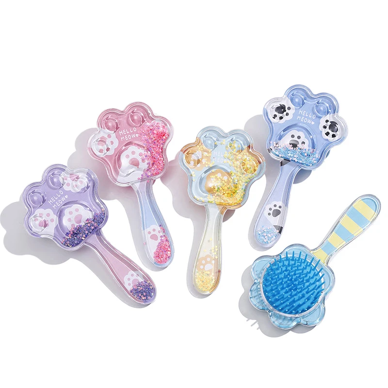 

Children Anti-static Hair Brush Entangle Detangling Combs Cute Cartoon Cat Paw Air Cushion Massage Comb Salon Hair Styling Tools