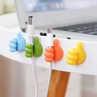 Thumb Mini Cable Organizer Silicone USB Cable Management Clips Desktop Wire Manager Cord Holder For Earphone Mouse Bobbin Winder